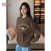 Yuzhaolin Women's Embroidered Bear Casual Sweatshirt