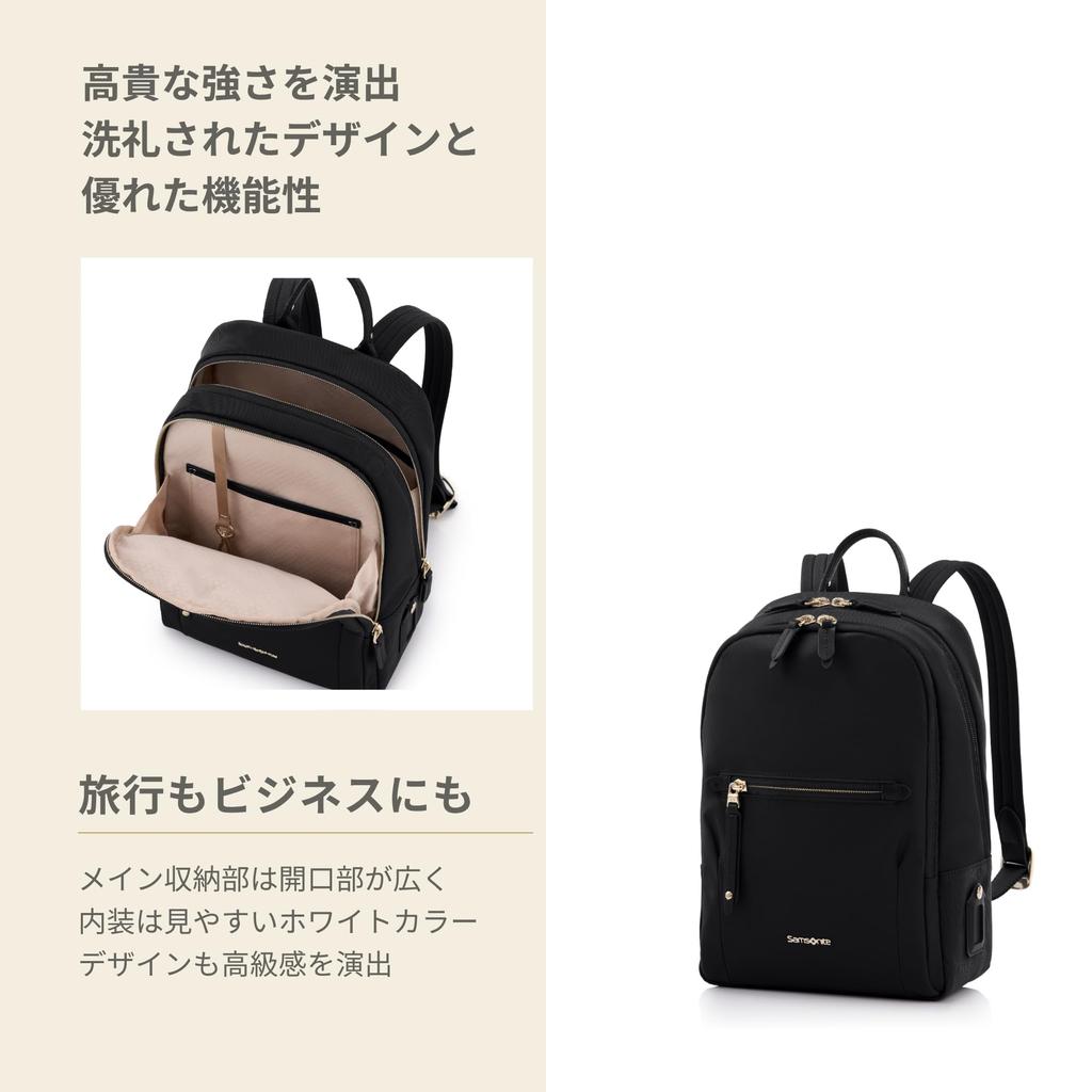 Samsonite Audrina Rucksack, Damen, Klein, Leicht, Schwarz