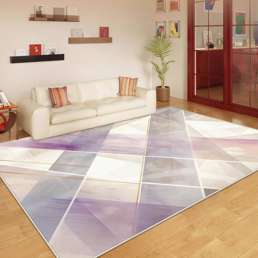 Nordic Geometric Style Living Room Carpet Light Luxury Decoration Bedroom Cloakroom Soft Mat Lounge Washable Antiskid Home Rug