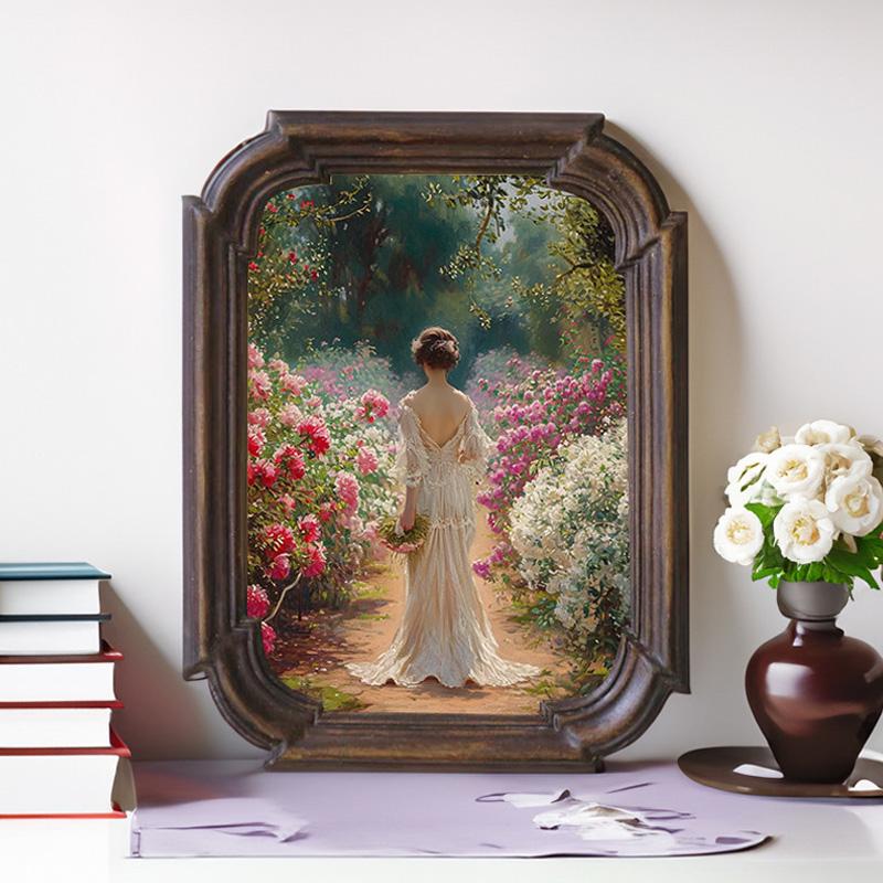 1PC Amerikanischen Französisch Vintage Modell Zimmer Eingangsbereich Hintergrund Wand Kombination Foto Wand