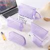 1Pcs Fashion Clear Mesh Cosmetic Bag Women Heart Mini Makeup Lipsticks Storage Pouch Poratble Travel Toiletry Zipper Bag