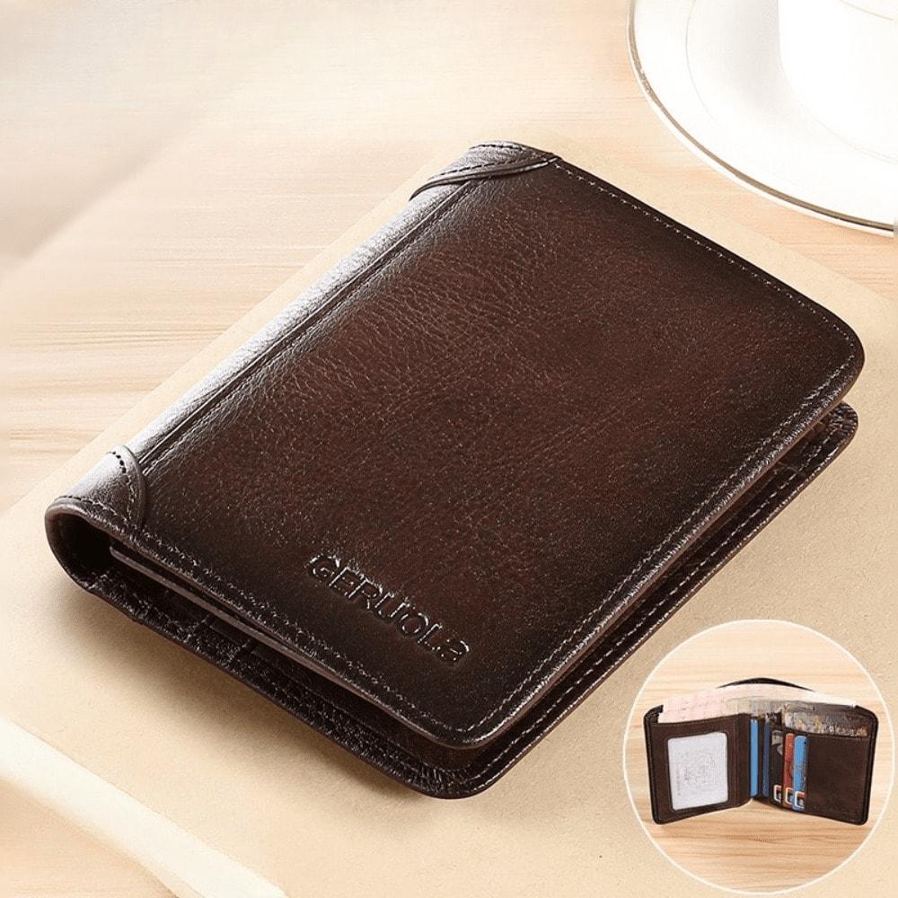 Portefeuille Homme antivol Multi-emplacements carte Petit portefeuille RFID khaki multicolore