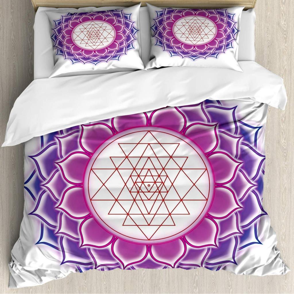 Yellow Plaid Square Three-Piece Quilt Cover 3D Digital Printing Bedding Set Bed Cover Batch