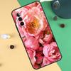 Elegant Pink Purple Peony Flower Case For Samsung Galaxy A55 A35 A25 A15 A51 A71 A12 A32 A52 A13 A33 A53 A54 A34 A14 Cover