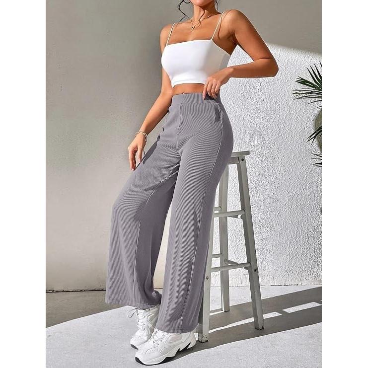 Women’s Parachute Cargo Pants  Desigenr High Waist Flared Korean Trousers Dress