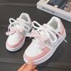 Girls' Leather Spring Bowknot Sneakers - White, Big Kids, Student-Friendly