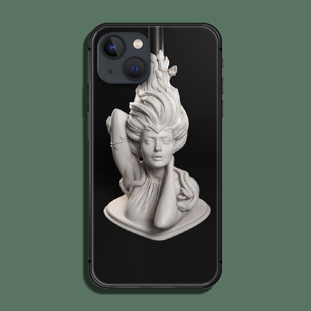 Statue Abstract Art Phone Case Cover Coque For Iphone Xiaomi Mi Samsung Galaxy Redmi Note A S 11 12 13 14 15 22 23 24 5G Pro Plus Max Fe Ultra