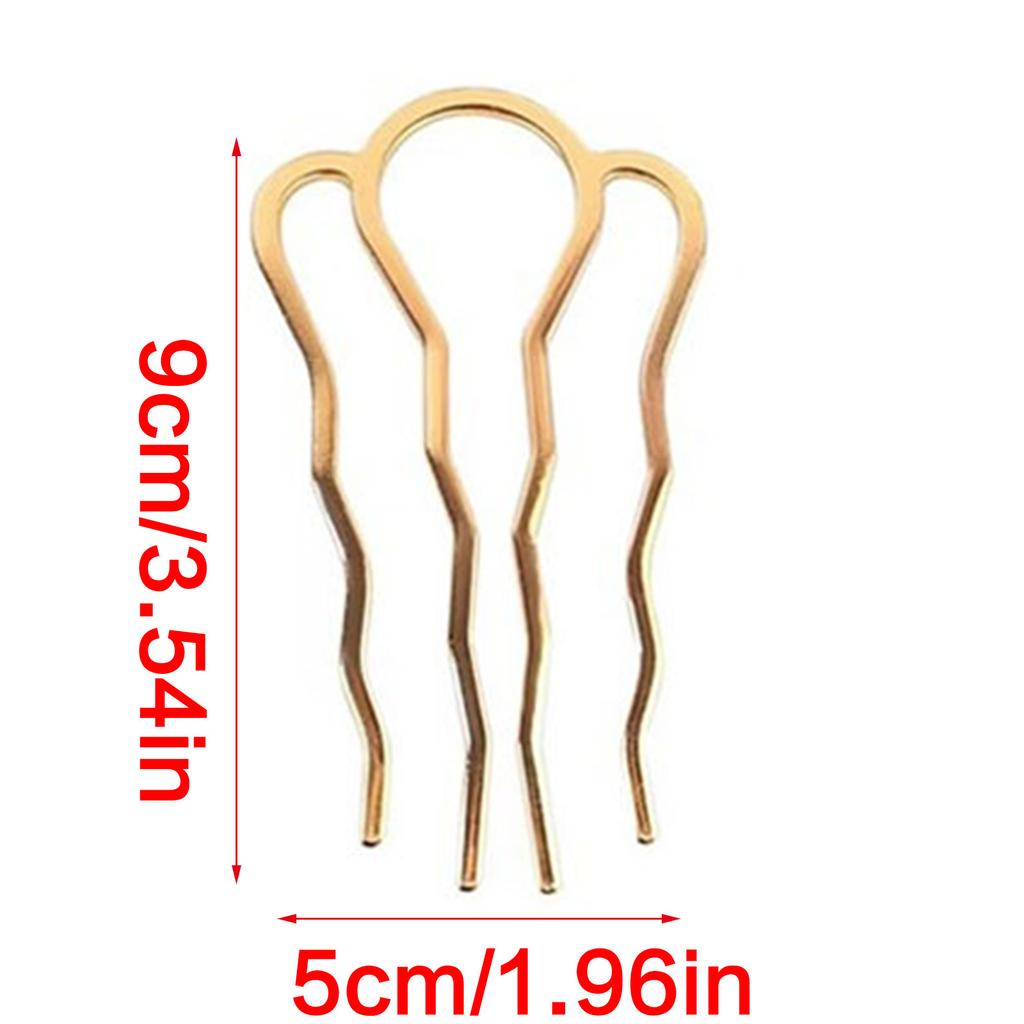 Pettine Lisciante Accessorio per Capelli per Acconciature Veloci Ornamento per Capelli alla Moda Leggero Metallo Pettine Styler