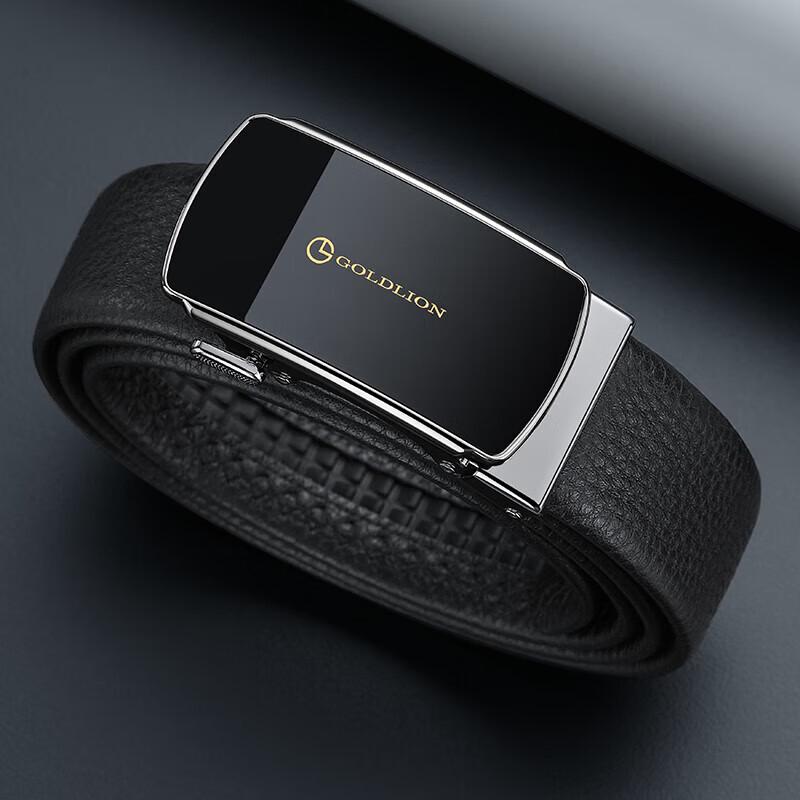 

Goldlion Men s Automatic Buckle Leather Belt Gift Set Up to 120cm