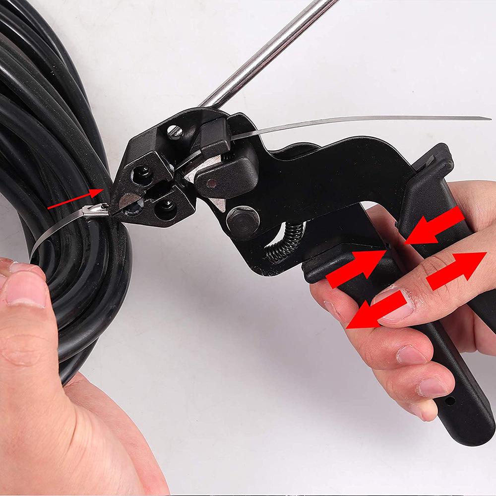 Stainless Steel Cable Tie Pliers - Manual Wire Tie Gun & Band Tensioner