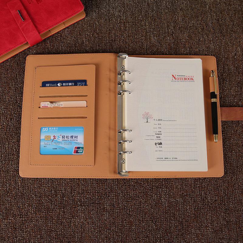 Business Loose-Leaf Notebook with Buckle - Notepad Gift Box Set