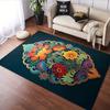 Floral Pattern with Vibrant Colors Patterned carpet, suitable as a non slip play mat for the living room and bedroom sofa