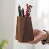 Smooth Surface Pen Container Polishing Design Desktop Pen Box Stationery Walnut Pen Holder  Office