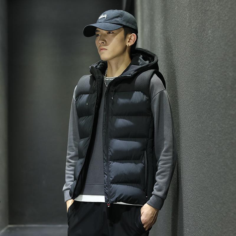 Autumn And Winter Down Cotton Korean Waistcoat Men's Loose And Thickened Men's Vest