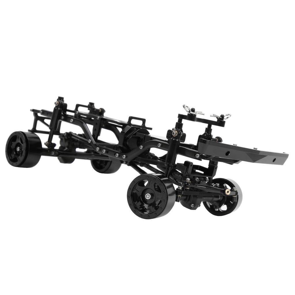 RC Car Chassis Frame Kit Aluminium Alloy Frame with Wheel Hubs for   SCX24 C10 1/24 RC Car