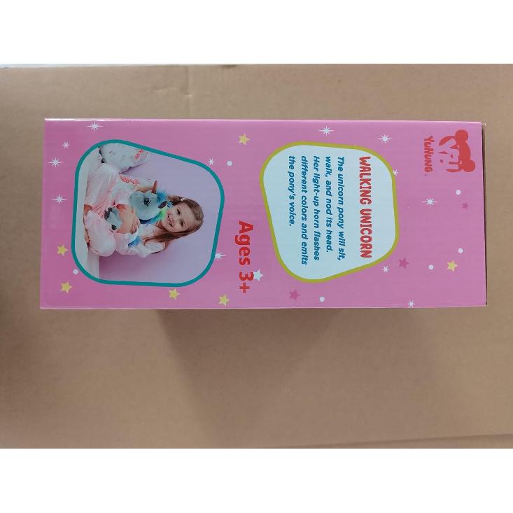 YH YUHUNG Walking Unicorn Toy with Remote Control Leash, Light-Up Horn, Electronic Pets Unicorn, Walking Pony Toys Horse, Unicorn Toys for Girls Age