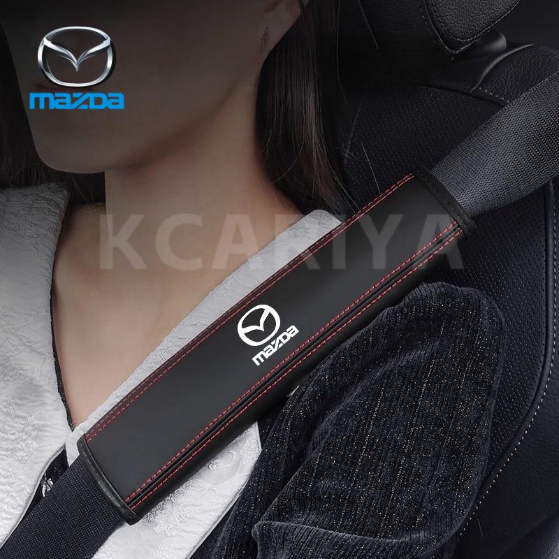 For Mazda 3 5 6 Axela Atenza CX30 CX5 CX8 CX9 MX5 RX7 Car Safety Belt Cover Suede Seat Belt Shoulder Protector Shoulder Pad