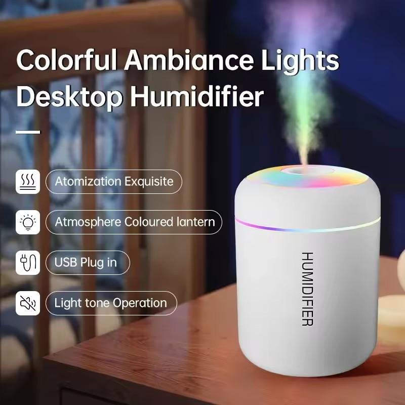 180ML Mini Air Humidifier USB Aroma Diffuser Essential Oil Purifier Mist Maker Colorful Lights Humidificador For Home Car Office