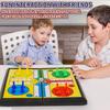 Gioco da Tavolo Ludo Internazionale per Bambini: Scacchiera Pieghevole Portatile, Giocattolo Educativo, Gioco da Tavolo per Feste per Studenti delle Elementari