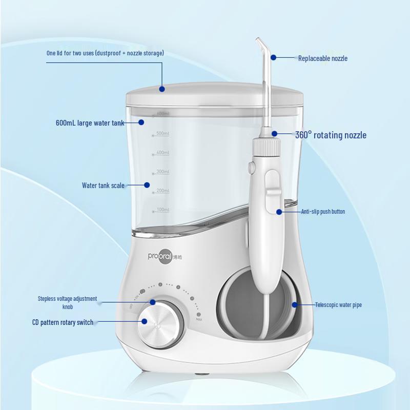 Prooral 5102 Orthodontic Desktop Water Flosser CN plug (adapter included)