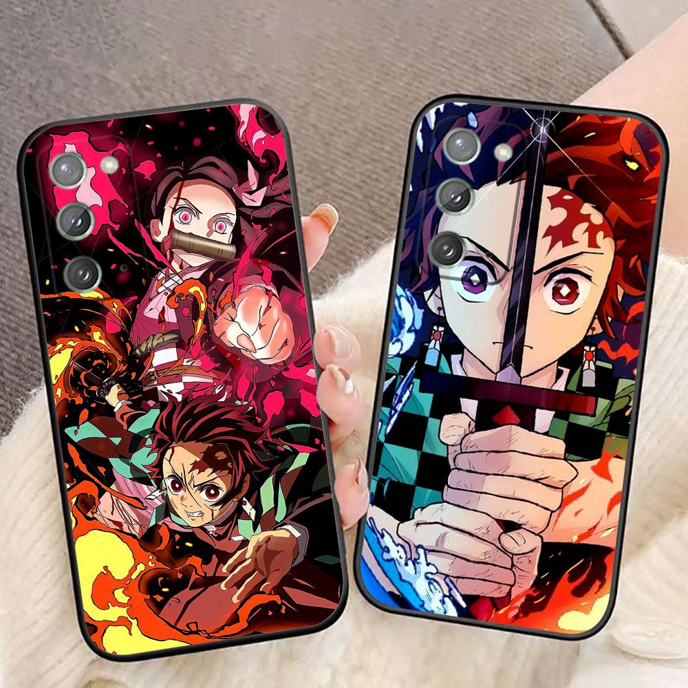 Anime Demons Slayers Tanjiro Phone Case For Samsung NOTE 20 10 M23 M53 A80 A70 A50 A30 A24 A13 A12 A07 A06 A05S A04 A03S Cover