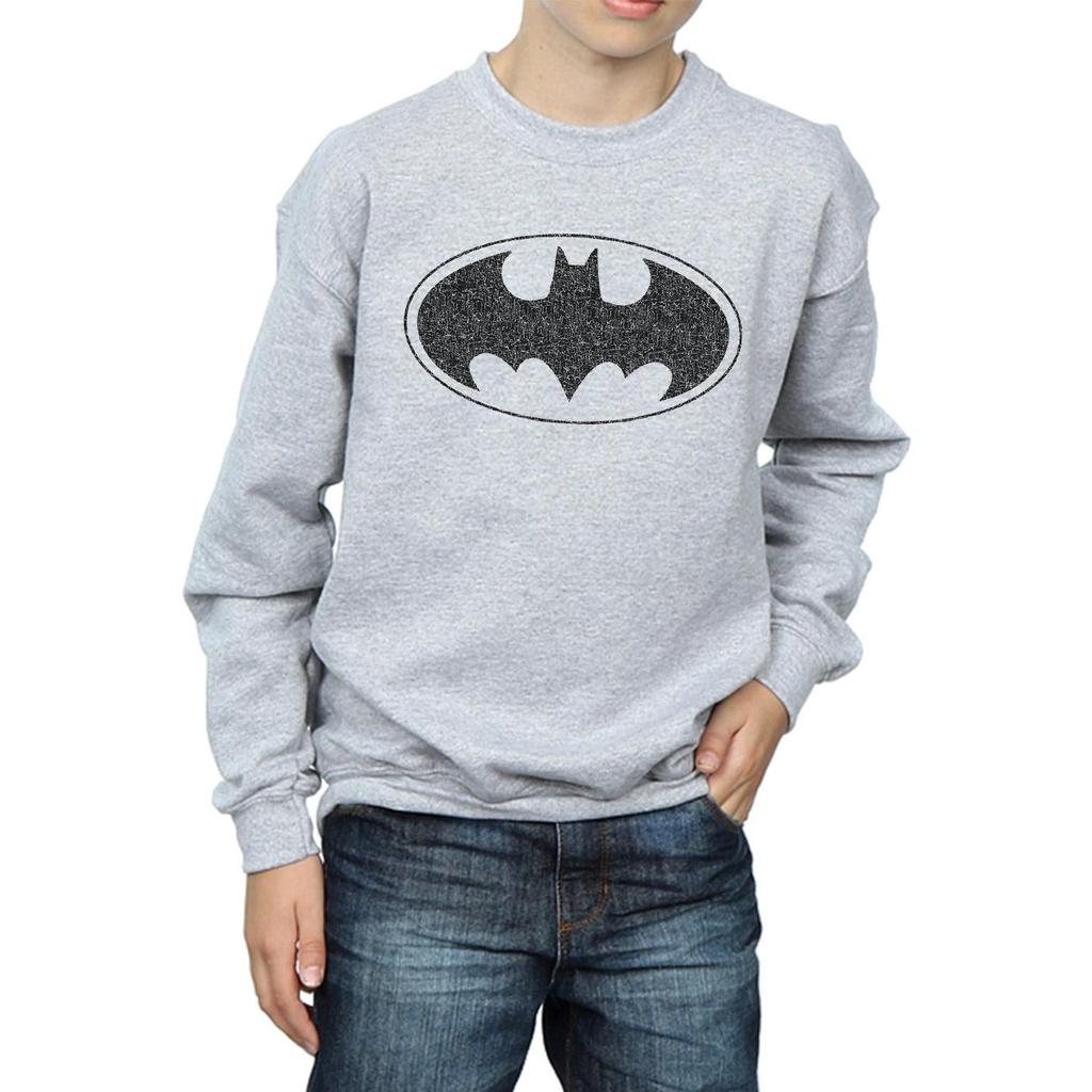 DC Comics Einfarbiges Batman-Logo-Sweatshirt für Jungen
