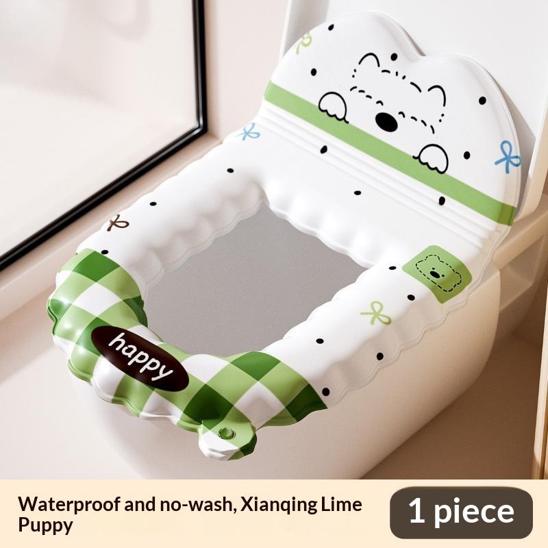 Waterdicht Toiletbril Kussen Met Leuke Cartoon Print Zacht Dik Ademend Opvulling Voor Thuisbadkamer Dagelijks Gebruik