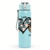 1PC Peace Sign Coffee Cup Heart 750ml Color Plastic Sports Water Bottle Leakproof Flip Straw Lid Suitable for Sports Office Home Use