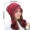 Cappello Invernale Caldo Morbido in Pelliccia Cappello con Paraorecchie Foderato in Pile per Donna Berretto Lavorato a Maglia Casual Largo Cappuccio Termico Spesso per Clima Freddo