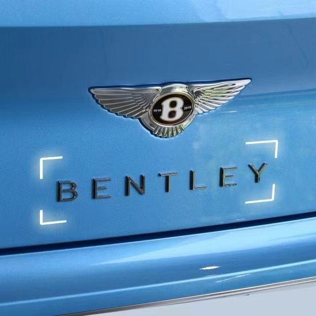 L'ADESIVO BENTLEY LOGO Con Lettere Inglesi Incollato Emblema del Bagagliaio Bentley Per Bentley Flying Spur Continental GT Bentayga Mulsanne