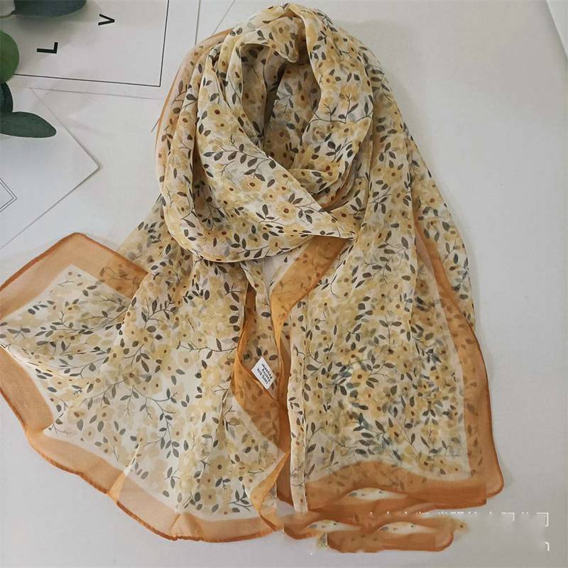 Scarf Lotus Pond Wholesale Long Women's Scarf Beach Scarf Moonlight Thin Summer Lotus Sunscreen Scarf Scarf