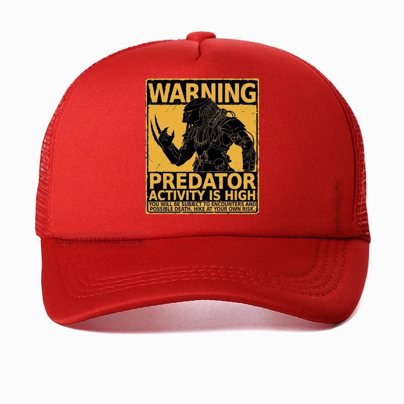 

Predator Unisex Golf hat Season Predator Activity is High Black Baseball cap Vintage Design Alien Dad Hat Adjustable Mesh Caps Adjustable