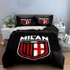 "Set Lenzuola Logo AC Milan" Set Copripiumino Lenzuola Copripiumino Federe  (1 * Copripiumino 2 * Federe, senza piumino)