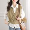 Trendy Women's Spring Knit Sweater Vest Cardigan