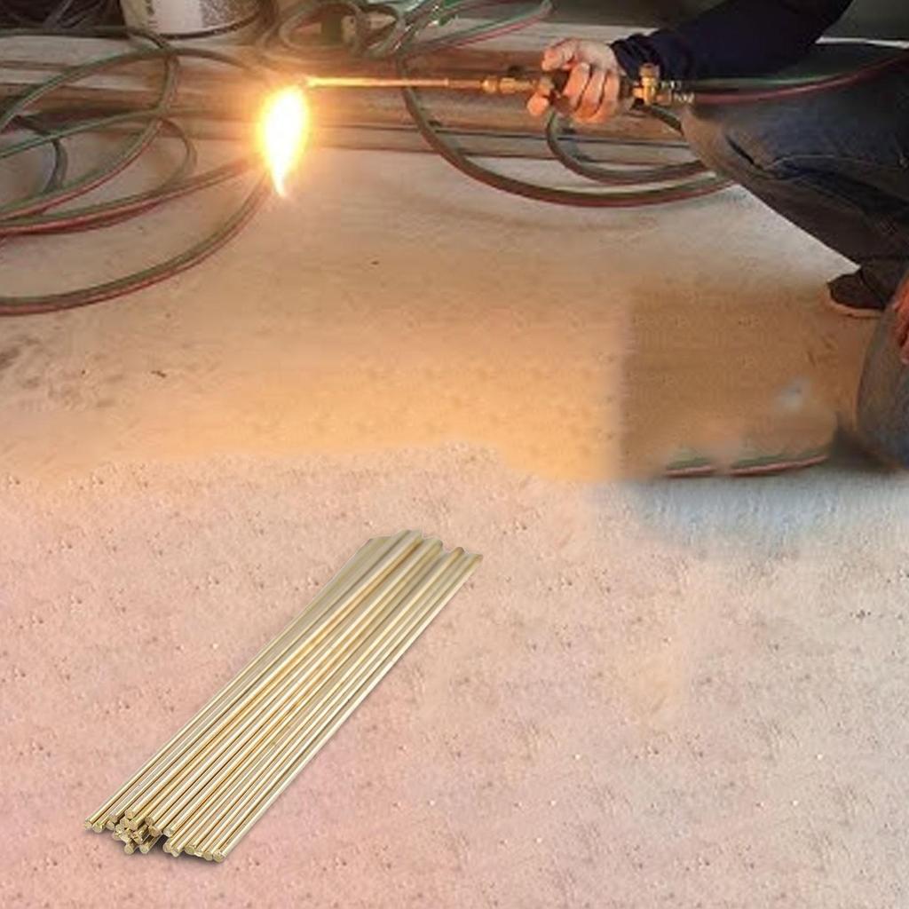 25PCS Brazing Rods Brass Solder Welding Rod for Oxyacetylene Gas Welding 250mm