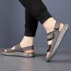 Fashion New Summer Minimalist Design Leather Men Sandals Outdoor Breathable Casual Handmade Comfortable Fashion Soft Sole Beach Sandals