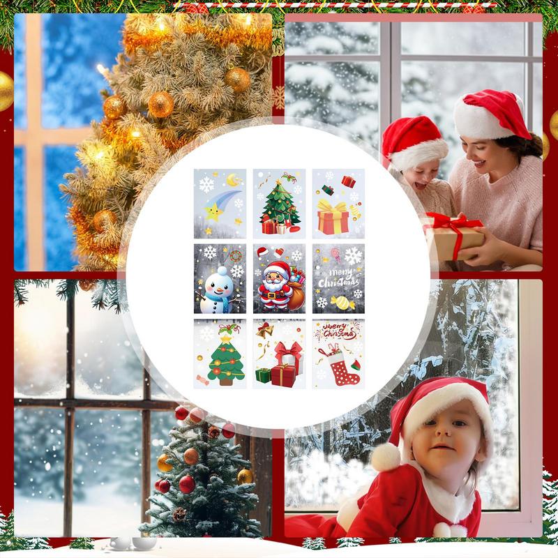 Window Clings Stickers For Glass Indoor Glass Window Holiday Clings Snowflakes Christmas Window Decorations Stickers For Home