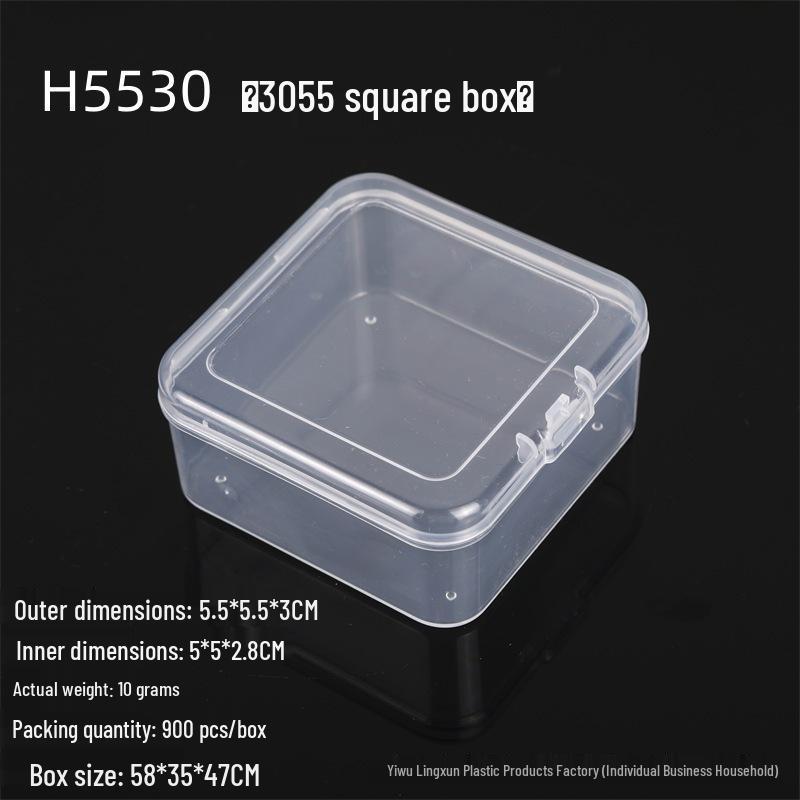 Rectangular Transparent PP Plastic Storage Box for Stationery, Cards, Hardware, Jewelry, and Fishing Gear