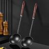 Long Handle Iron Spoon Convenient Metal Frying Spatula Kitchen Tool for Cooking