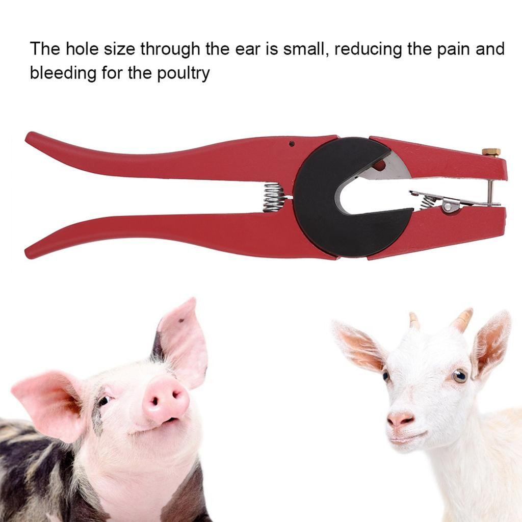 Aluminum Alloy Pig Cow Cattle Poultry Ear Tag Plier Applicator Puncher Tagger