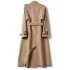 Fashion Women Belt Trench Coat British Style Autumn Winter Lapel Jacket Casual Elegant Medium Length Coats Female Slim Windbreak