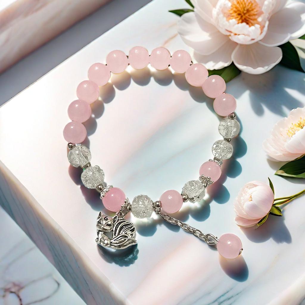 2025 Jadeite Green Jade Rabbit Bracelet: High-End Chinese Style, Year of the Snake, Elegant Women's Niche Beaded Design