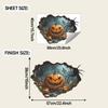 Creative Hole Halloween Pumpkin Ghost Bedroom Living Room Home Wall Decoration Beautification Stickers