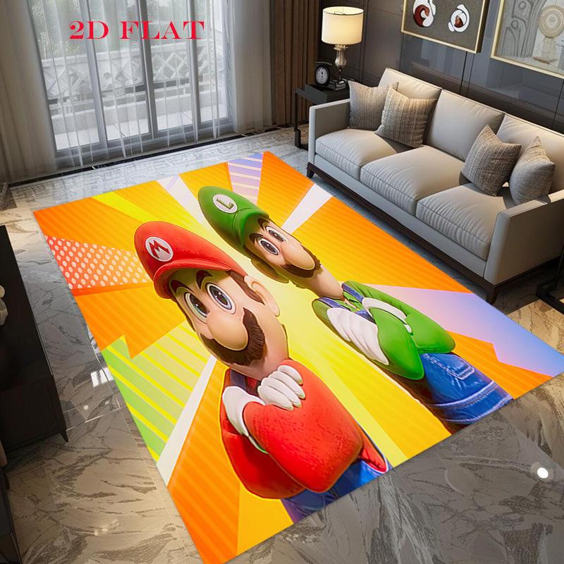 Super Mario Brothers Rug Carpet Home Decor Floor Mats Office Chair Cushion Room Gift