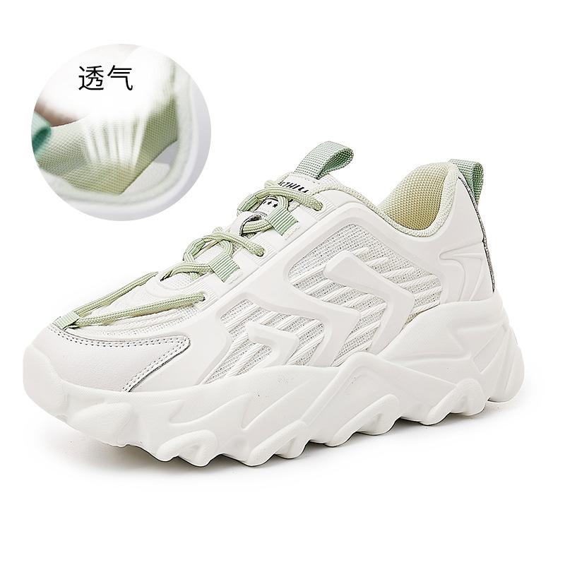 

Spring 2025 new platform dad shoes women s height increase running breathable sports shoes children s casual leather women s shoes trend 35