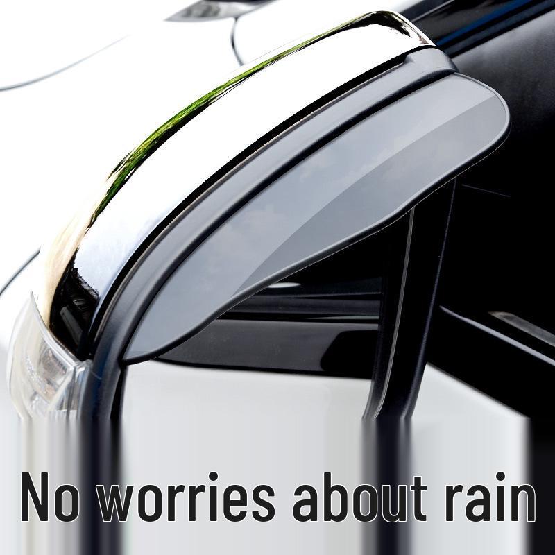 Universal Car Rearview Mirror and Window Rain/Sun Visor - Widened Rainproof Shield