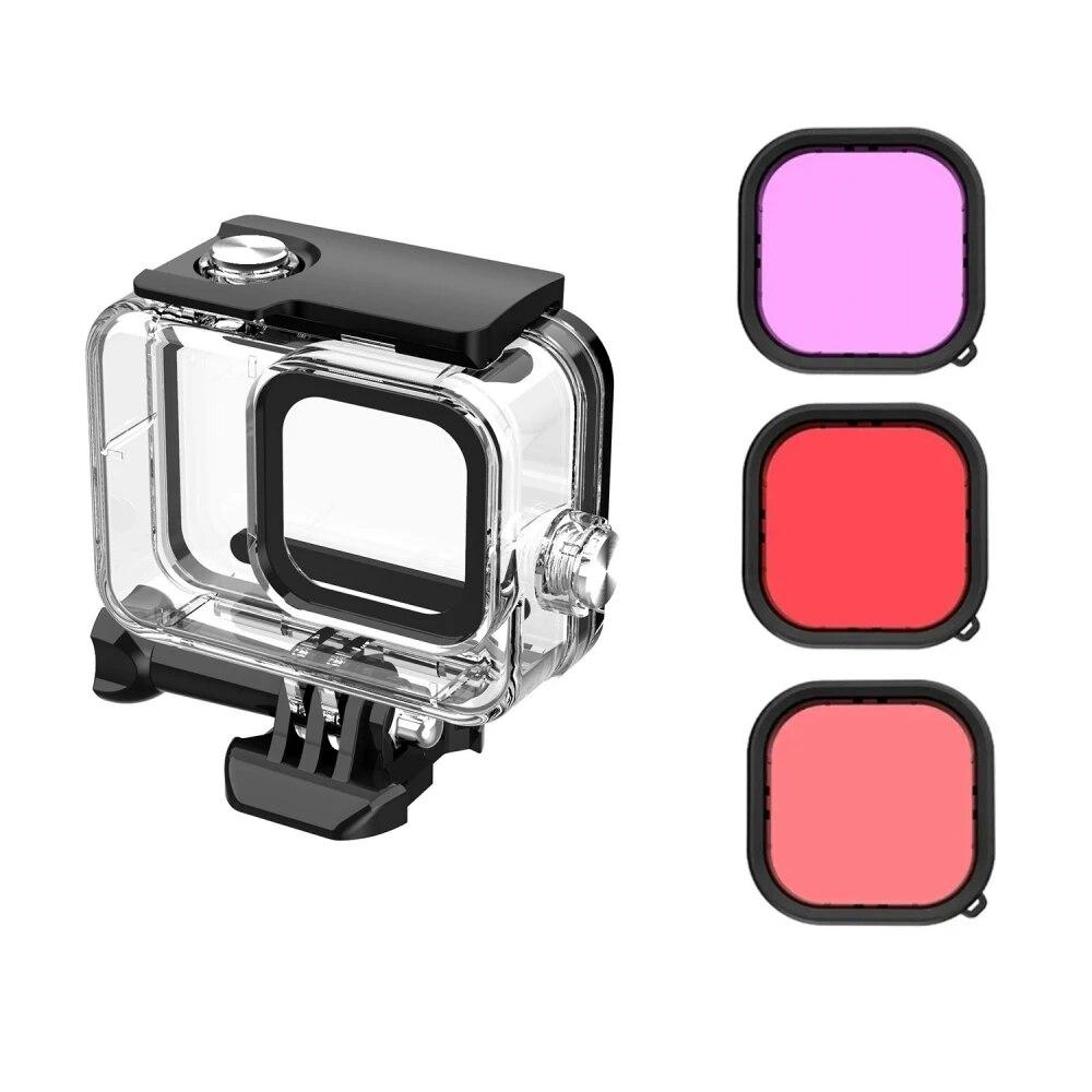 45M Waterproof Housing Case for GoPro Hero 12/11/10/9 Black Protective Underwater Dive Housing Shell with Bracket Accessories