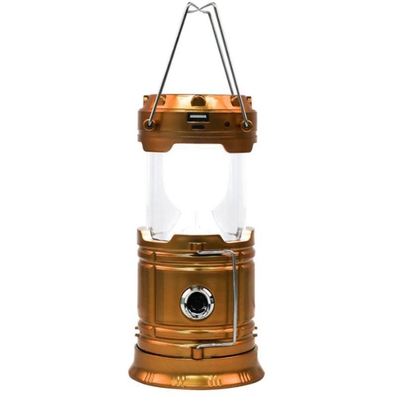

Перезаряжаемый солнечный светодиодный портативный многофункциональный фонарь-лампа пламя фонарик аварийный уличный походный палаточный подвесной кемпинговый свет золотой