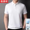 Hengyuanxiang Men's Summer Breathable Silk Blend Polo Shirt