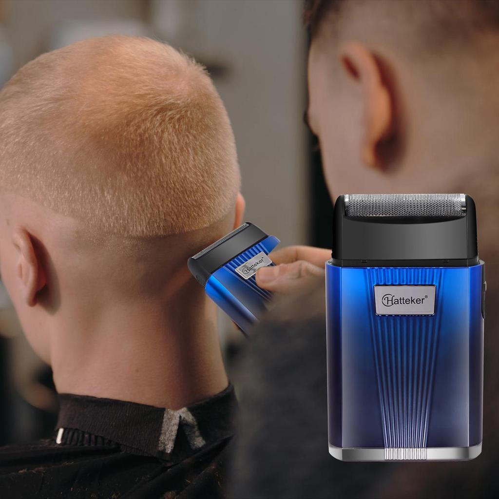 Hatteker Elektrorasierer für Männer Wiederaufladbarer Rasierer & Glatzenkopf Präzisionstrimmer Kabelloser Bartschneider